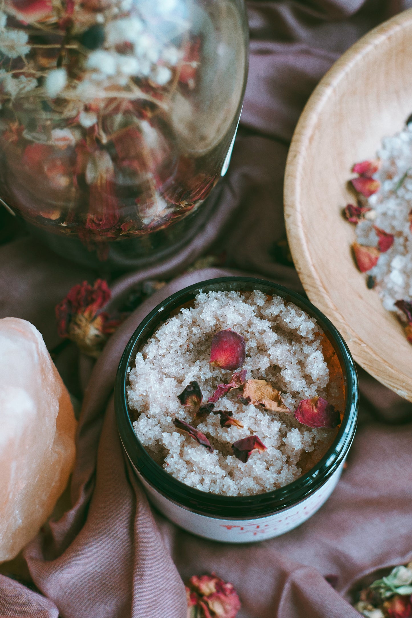 Honey + Rose organic sugar scrub